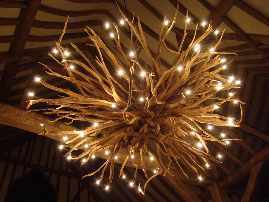 Bespoke oak chandelier