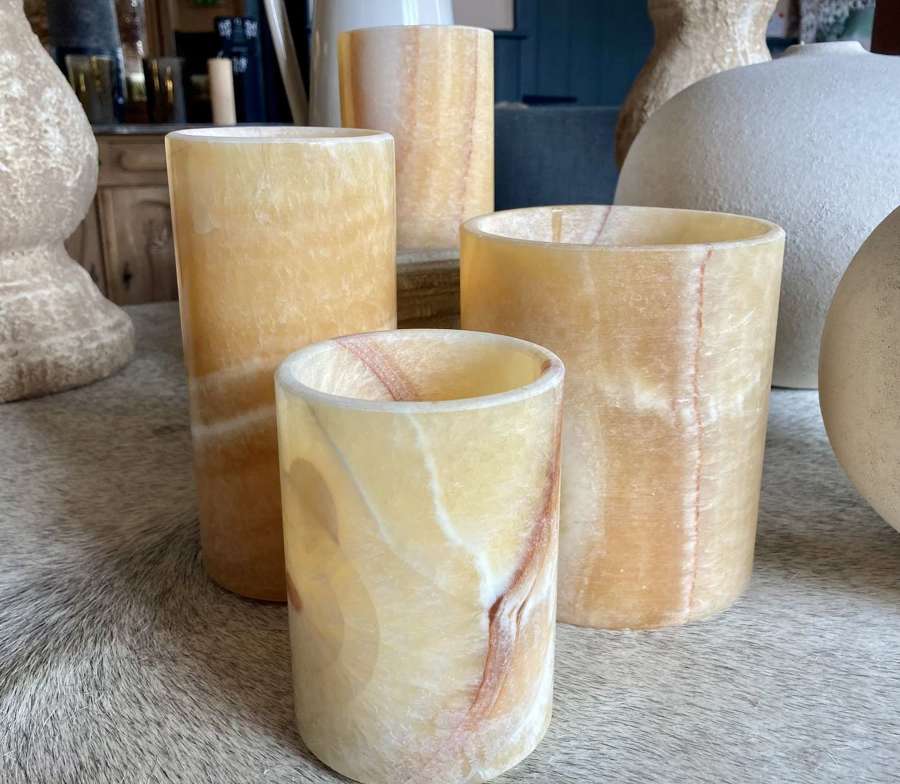 Marble Effect LED Candles
